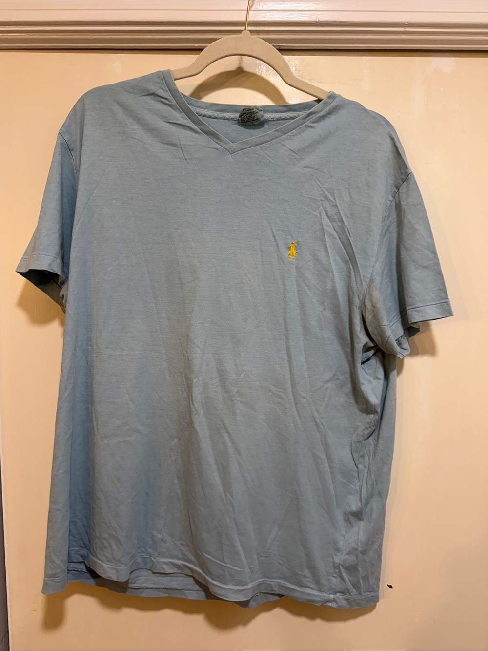 Polo by Ralph Lauren Light Blue V‑Neck Short Sleeve Shirt